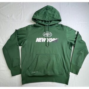 Nike NFL New York‎ Jets Therma-Fit Hoodie Pullover Sweatshirt - Men's Medium